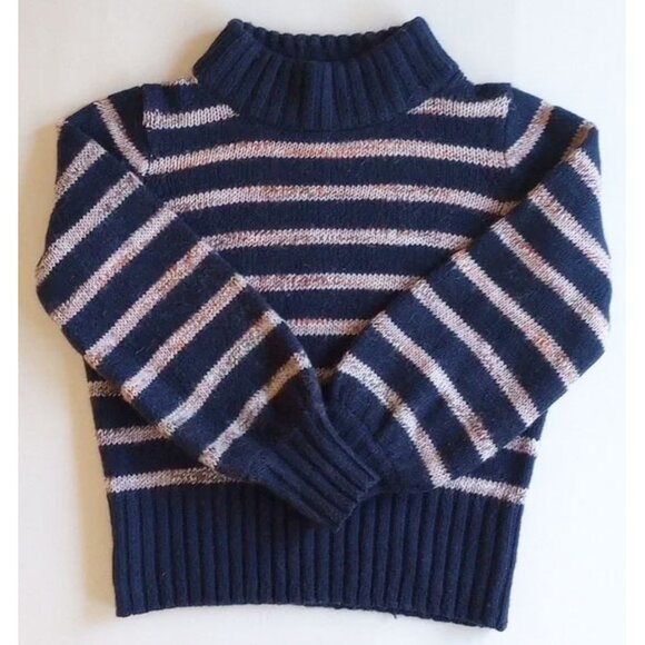 Madewell Sweaters - *50off3* Madewell Wool Blend Striped Mockneck Sweater XXS  Blue Beige